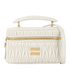 Matelasse Vanity Bag, &pound;950, Handbags, White, Leather, Front view